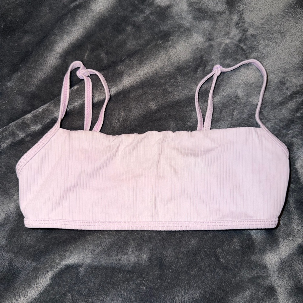 PacSun Lavender Ribbed bikini Top